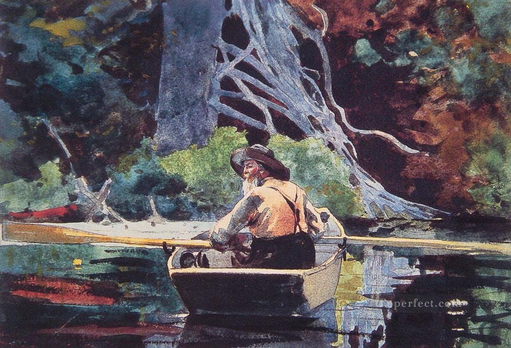 La canoa roja Winslow Homer acuarela Pintura al óleo